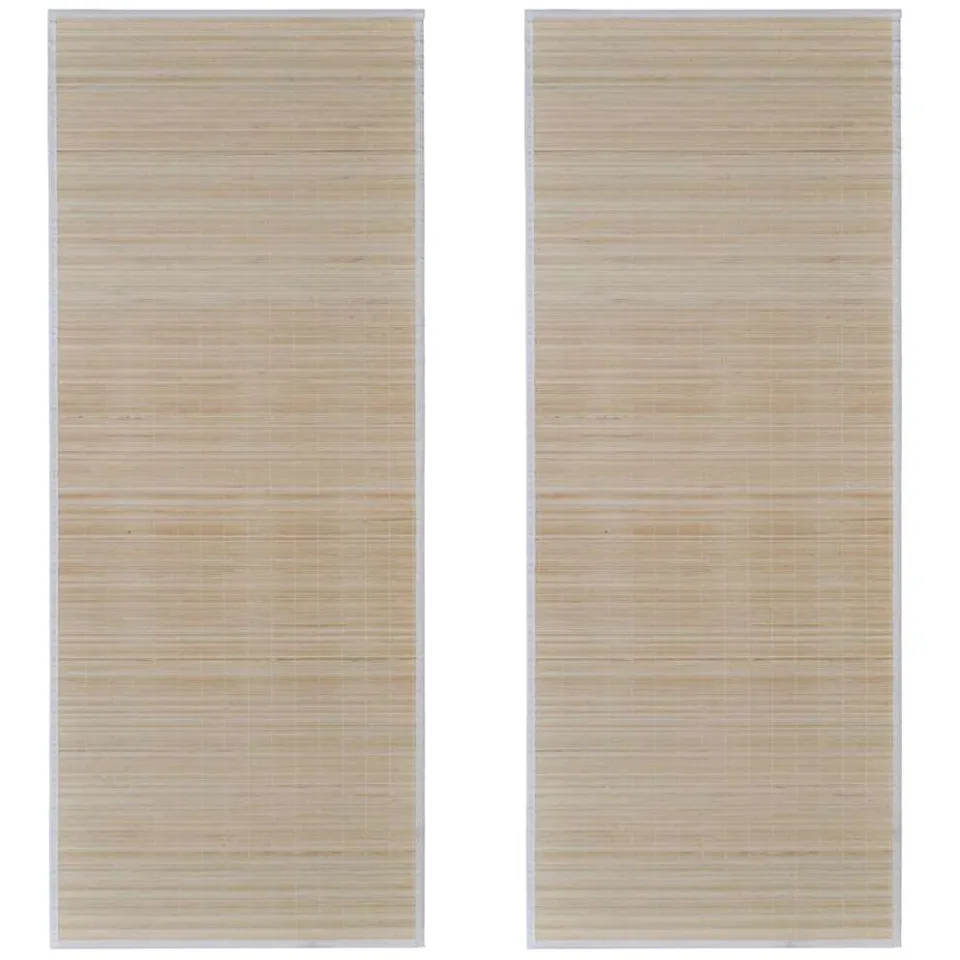 vidaXL Tapijten 2 st rechthoekig 120x180 cm bamboe natuurlijk beige, foto 3