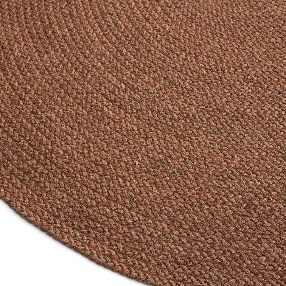 Kave Home Rond Vloerkleed 'Despas' 200cm, kleur Terracotta, foto 3