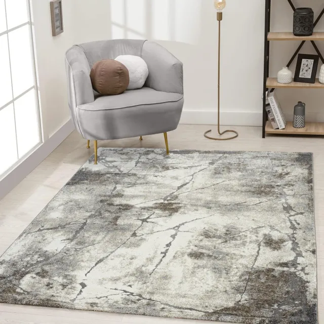 flycarpets Maratta Abstract Vloerkleed Beige / Grijs - Laagpolig Tapijt