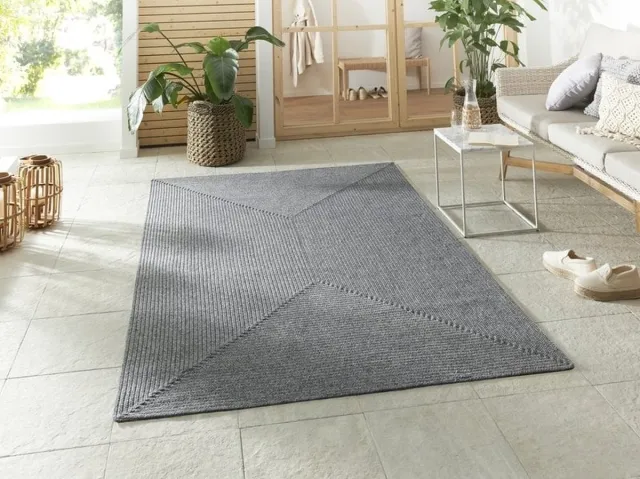 flycarpets Binnen & Buitenkleed vloerkleed - Trenzado - Lichtgrijs