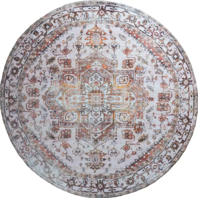 Veer Carpets Vloerkleed Nora Bruin - Laagpolig Vloerkleed – Vintage / Klassiek Design
