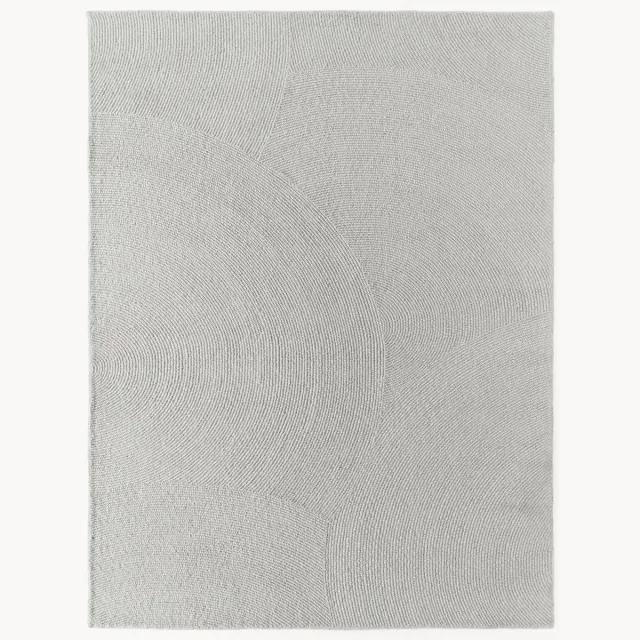 Westwing Collection Handgetuft wollen vloerkleed Eleni Grijs