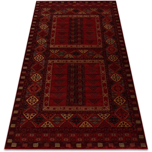 RUGSX Kleden Rugsx Wollen tapijt KASHQAI 4346 300 oosters, geometris 67x130 cm Bordeau