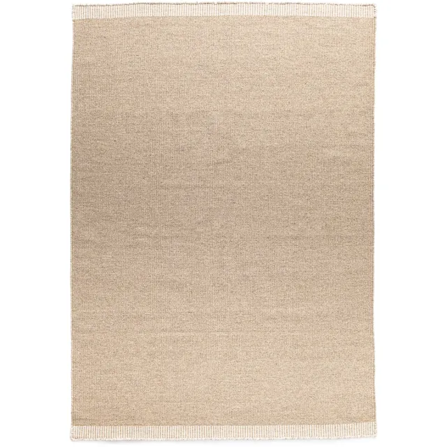Nordic Weavers Wollen vloerkleed - Grund beige 80x150