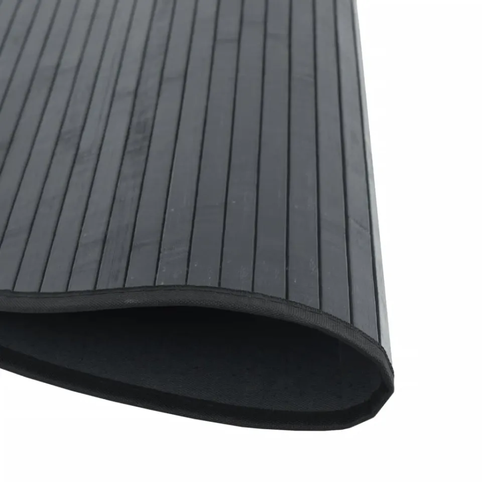 vidaXL Vloerkleed rond 60 cm bamboe zwart, foto 4