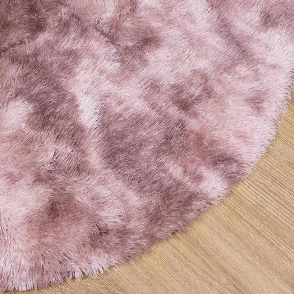 vidaXL Hoogpolig vloerkleed NAVARRA 120x120 cm polyester stoffig roze, foto 4