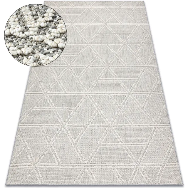 RUGSX Kleden Rugsx Tapijt JERSEY 19241 grijs - Ruiten, geometrisch 60x100 cm
