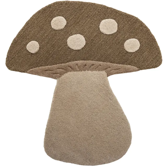 Bloomingville Mini kindervloerkleed Mushroom bruin
