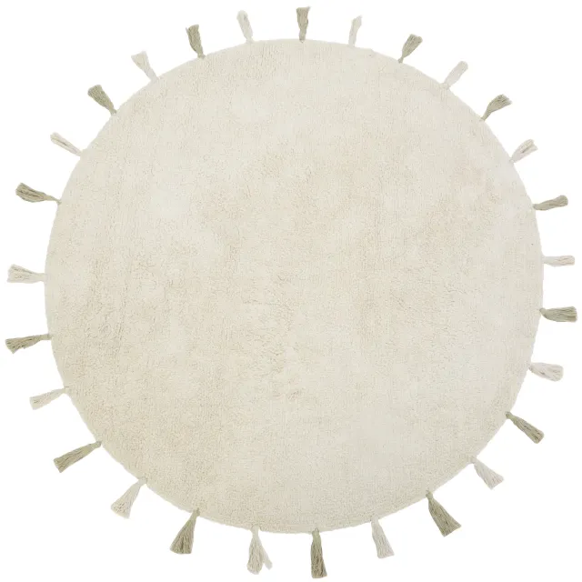 Tapis Petit Sara kindervloerkleed crème crème/lichtgroen