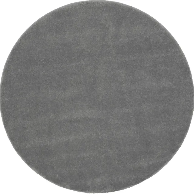 the carpet Marley Elegante Designer Vloerkleed, Zacht & Onderhoudsvriendelijk, Kortpolig, Woonkamer, Antraciet, 160 cm rond