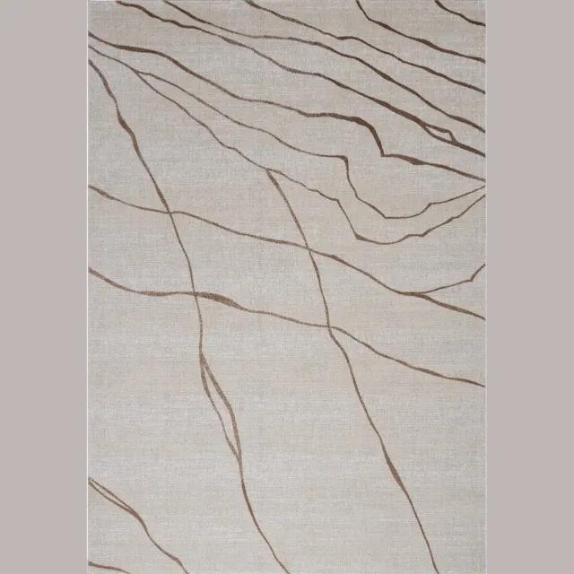Acsento Jura Carrara Copper Vloerkleed - Beige - Rechthoekig - Polyester - Eetkamer, Woonkamer, Slaapkamer - Abstract - Modern, Design