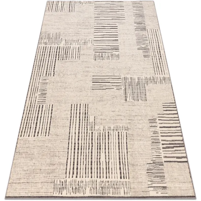 RUGSX Kleden Rugsx Tapijt Wol ANGEL 1222 / 52023 Lijnen 120x170 cm Beige