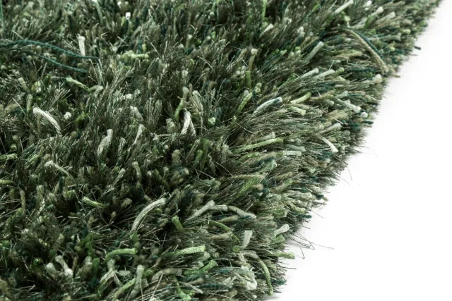 Brinkercarpets Brinker Carpets New Paulo Dark Green 442 Vloerkleed - Groen - Rechthoekig - Polyester - Woonkamer - Gespikkeld - Shaggy - Hoogpolig, Modern