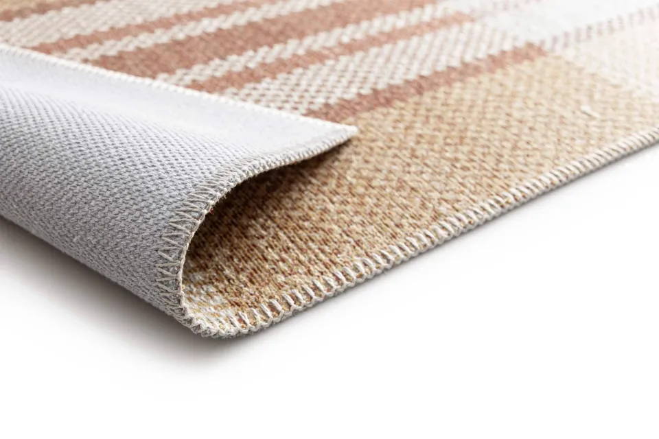NOUS Living vloerkleed ruitpatroon terracotta, foto 3