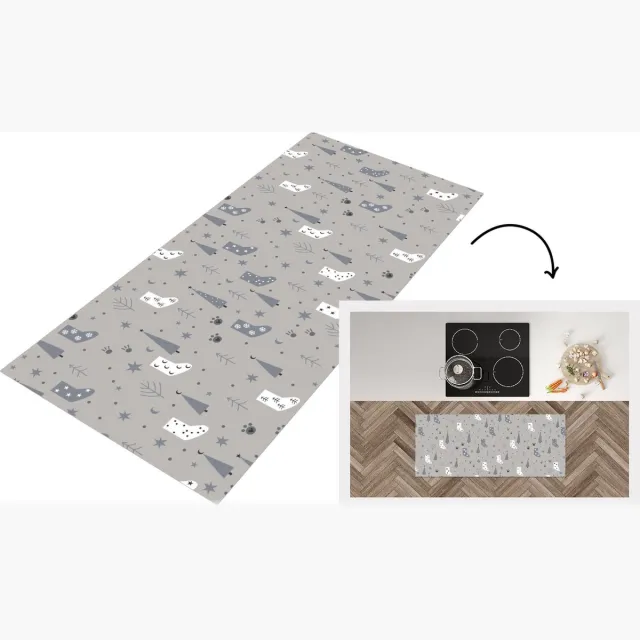 KitchenYeah Keukenloper - Loper keuken - Sokken - Patronen - Kerst - Keukenloper vinyl multicolor, foto 2