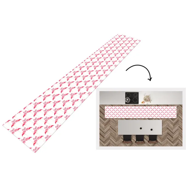 KitchenYeah Keukenloper - Keukenmat - Flamingo - Patronen - Roze - Jungle - Keuken vloerkleed Multicolor