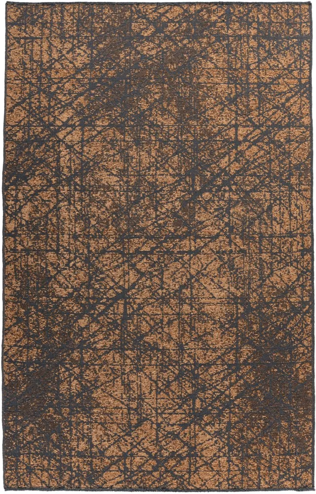 Padiro design laagpolig vloerkleed 120 x 170 cm - oker - modern abstract ontwerp - voor vloerverwarming - van polyester en katoen geel