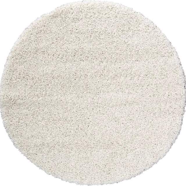Eurogros Rugsman Mellow Vloerkleed - 80 x 150 cm - Wit - Rechthoekig, Loper, Rond - Polyester - Woonkamer - Effen - Shaggy - Hoogpolig, Boho, Modern