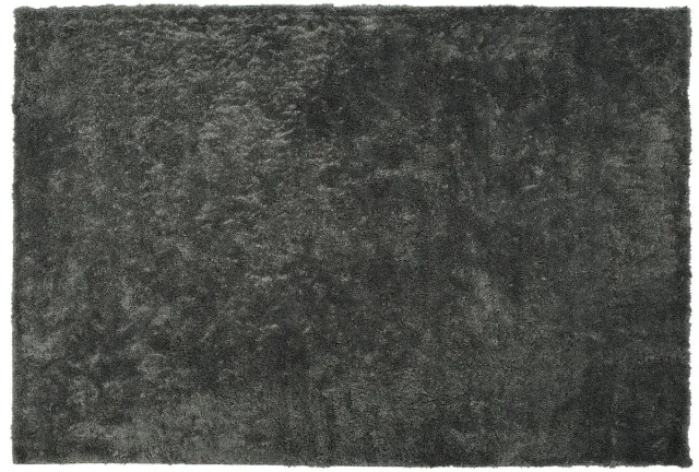 Beliani EVREN - Shaggy vloerkleed - Donkergrijs - 160 x 230 cm - Polyester