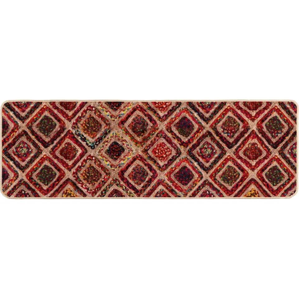 vidaXL Vloerkleedloper MARSA Meerkleurig 50 x 100 cm Polyester en PVC