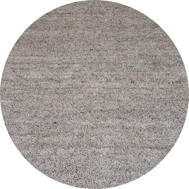 Veer Carpets Vloerkleed Berbero Pelosa Beige 101 - Wol Hoogpolig Vloerkleed – Japandi / Tijdloos Design Licht Grijs