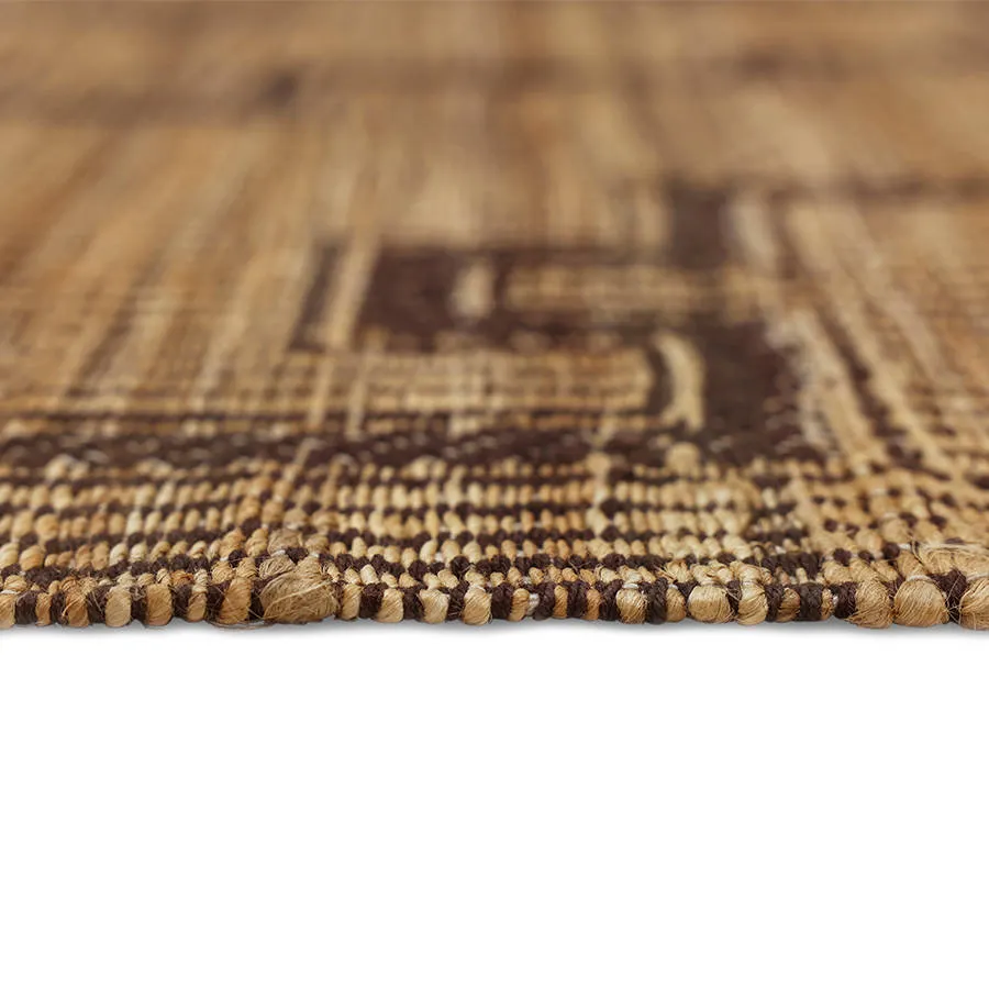 HKLIVING Tuareg jute vloerkleed bruin, foto 4