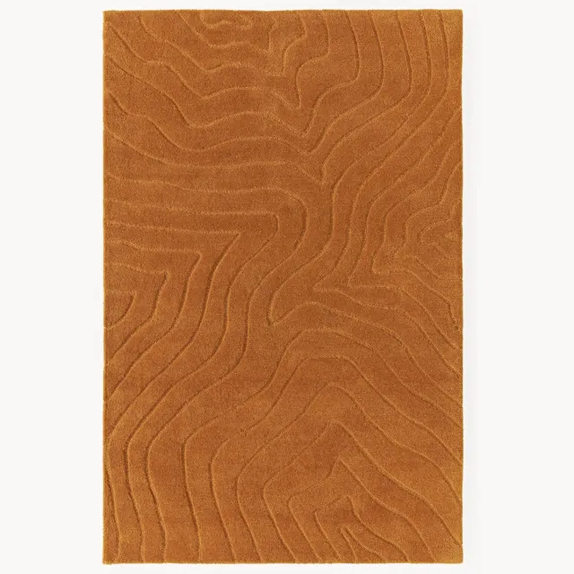 Westwing Collection Handgetuft wollen vloerkleed Aaron Geel