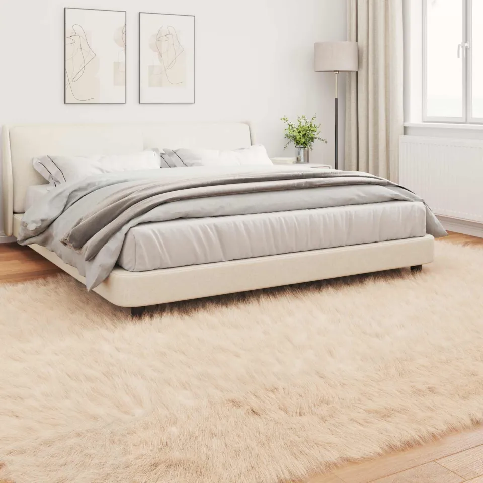 vidaXL Tapijt van imitatie TAFALLA Beige 200 x 280 cm Polyester, foto 3