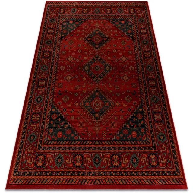RUGSX Kleden Rugsx Wollen tapijt KASHQAI 4345 300 oosters, kader 200x300 cm Bordeau