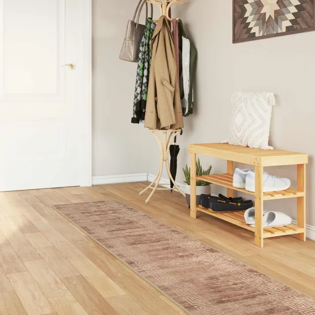 vidaXL Vloerkleedloper MARSA Beige en goud 50 x 400 cm, foto 2
