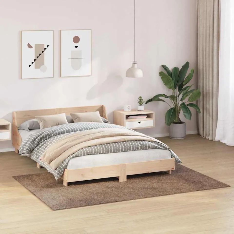 vidaXL Antislip Shaggy Tapijt Bruin 140 x 200 cm PP, foto 2
