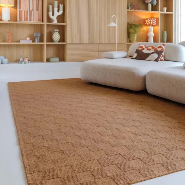 Nordic Weavers Wollen vloerkleed - Tavle cognac 200x300 Bruin