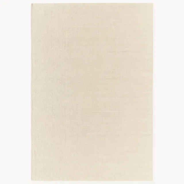 Westwing Collection Handgeweven katoenen vloerkleed Lora beige