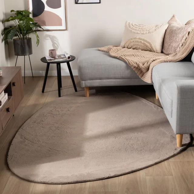 NATURL. Zacht laagpolig vloerkleed - Cozy Pebble Taupe - 80x120cm