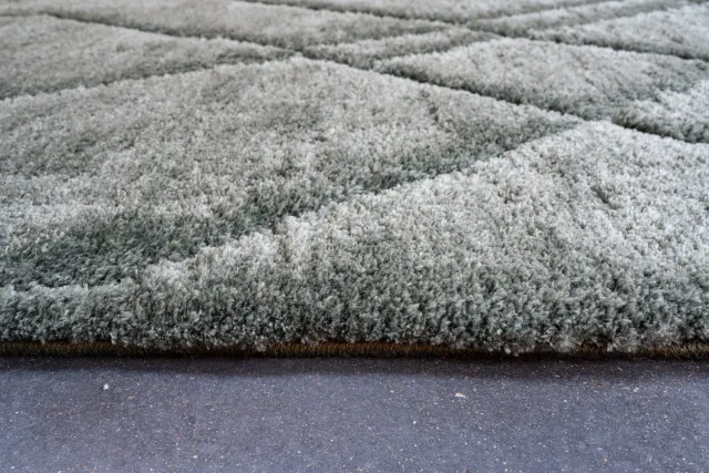 Tapis Home Tapison Home Kyoto 014.0005.4393 Vloerkleed - 240 x 340 cm - Groen - Rechthoekig - Polyester - Eetkamer, Woonkamer, Slaapkamer - Geometrisch - Modern