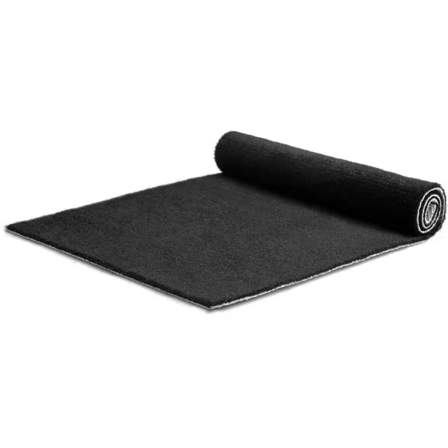 IVOL Tapijt loper Dakar - Breedte 200 cm - 5 mm dik - Zwart - per strekkende meter
