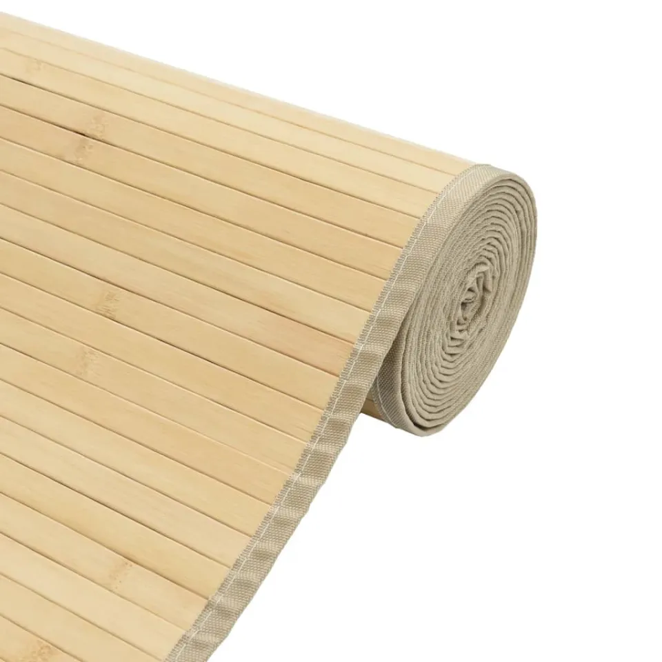 vidaXL Vloerkleed rechthoekig 70x300 cm bamboe lichtnaturel beige, foto 4