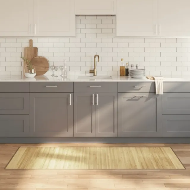vidaXL Vloerkleed rechthoekig 70x200 cm bamboe lichtnaturel beige, foto 2