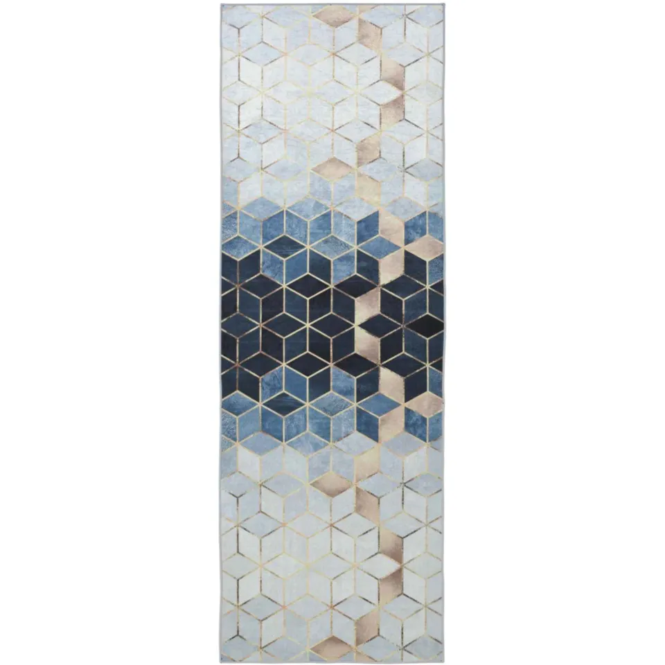 vidaXL Vloerkleedloper LESAKA zilver 100 x 450 cm Diamantvelours