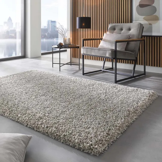 Shaggy Prime Hoogpolig vloerkleed - Shaggy Prime wit/zilver 200x290