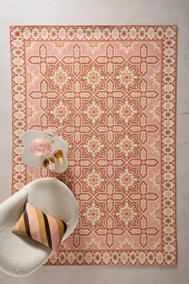 NOUS Living Rosalia vloerkleed roze terra, foto 2
