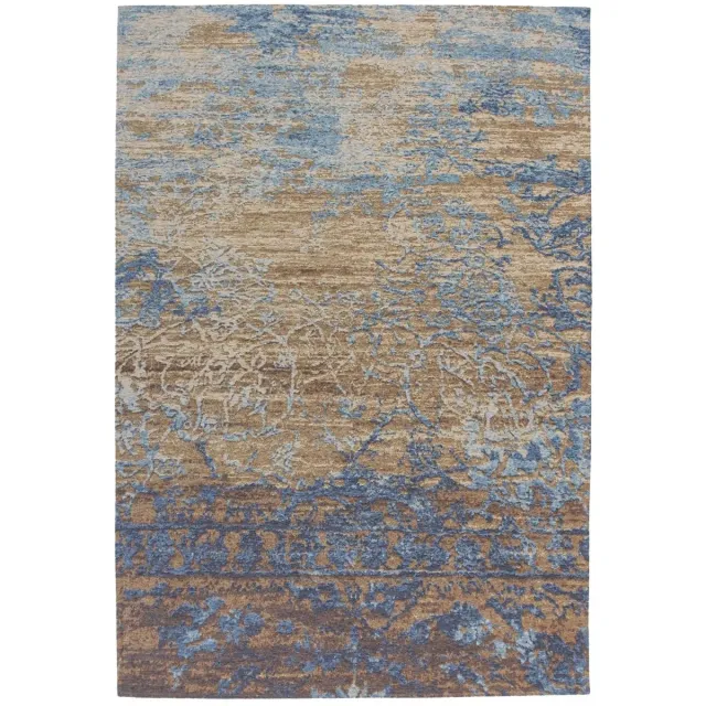 Dutch XXL Laagpolig Vloerkleed | Tapijt | Blaze | Verweerd | Blauw/Beige Blauw / Beige