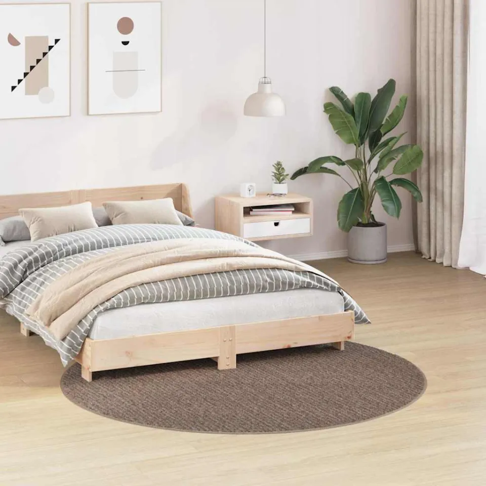 vidaXL Antislip Shaggy Tapijt Bruin 160 x 160 cm PP, foto 2