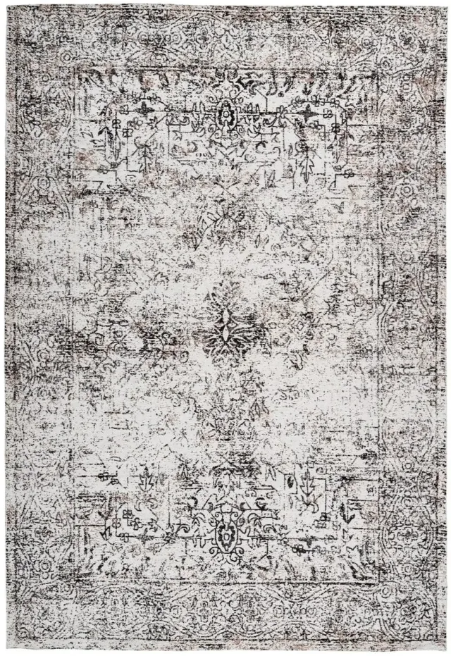 Dutch XXL Vintage Vloerkleed | Tapijt | Iglesia | Ornamenteel | Antraciet/Crème Antraciet / Crème