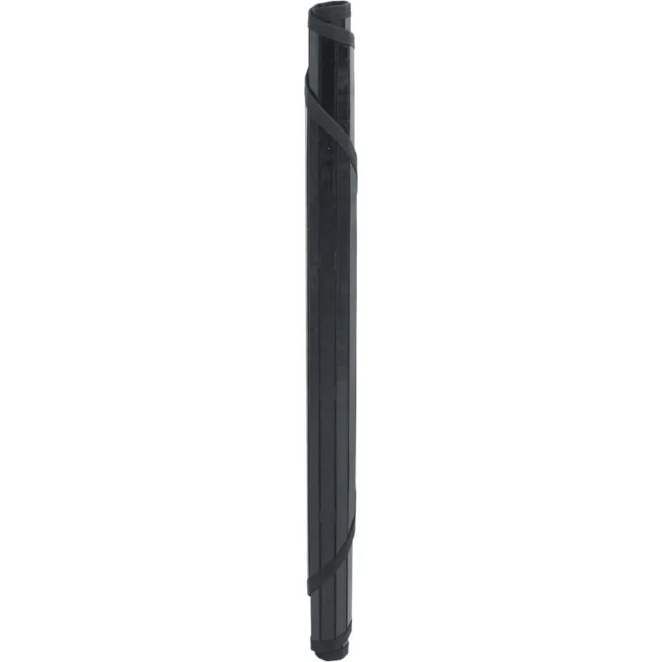 vidaXL Vloerkleed rond 60 cm bamboe zwart, foto 2