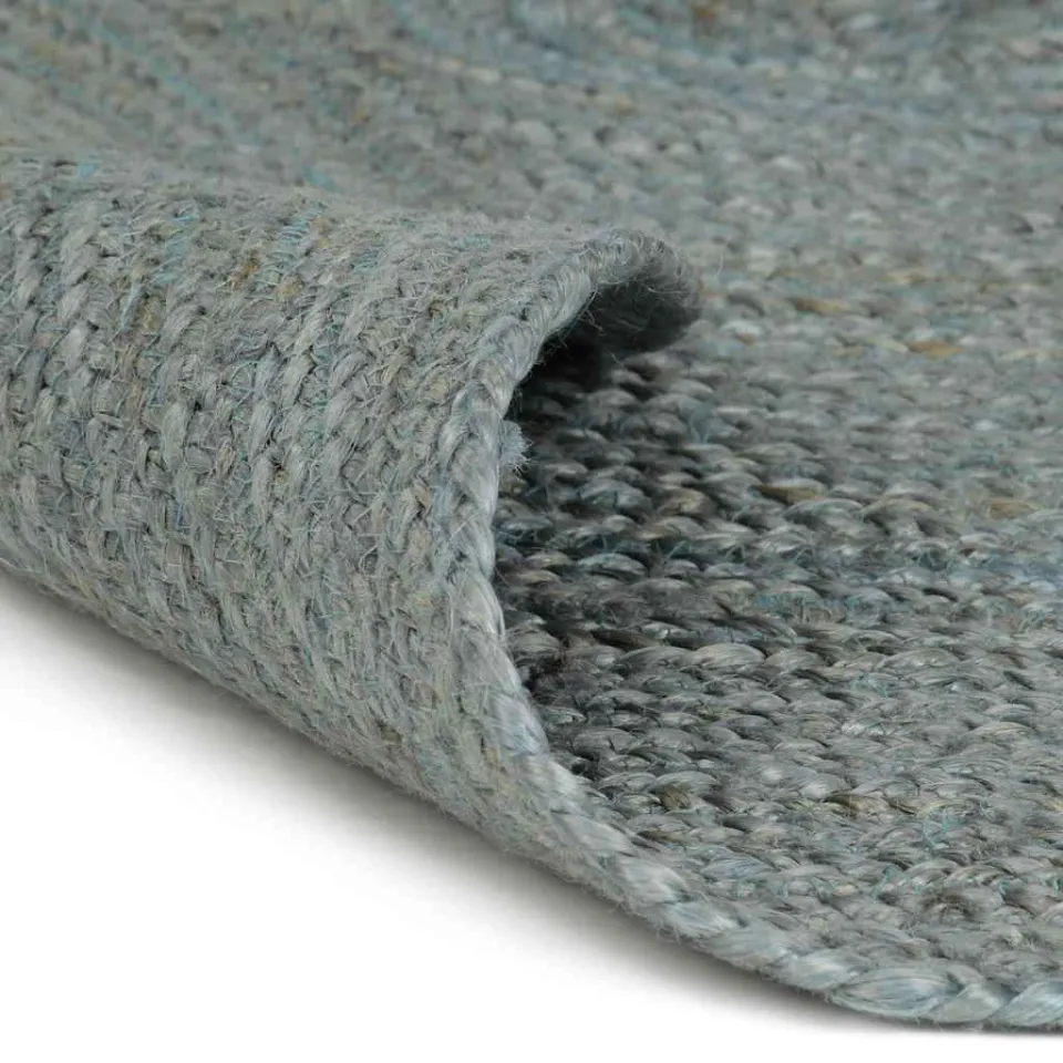 vidaXL Vloerkleed handgemaakt rond 90 cm jute olijfgroen, foto 2