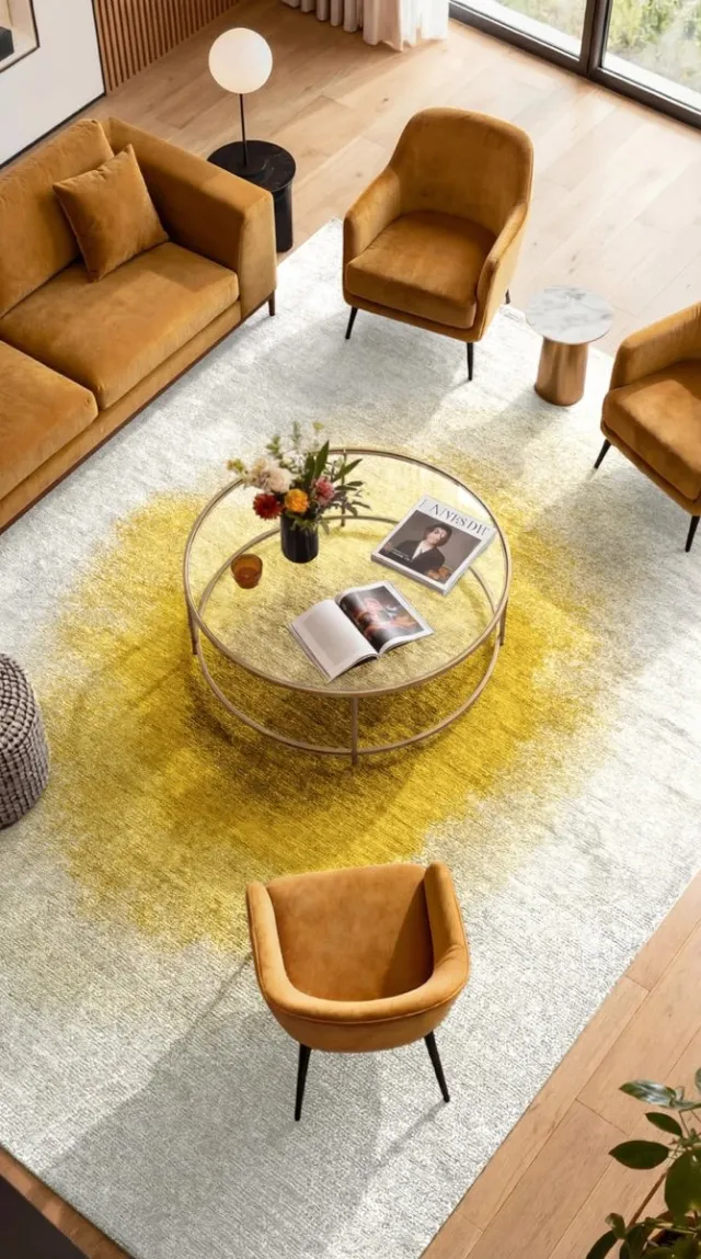 Louis de Poortere Wasbaar Binnen & Buiten Vloerkleed - 170 x 240 cm - Louis De Poortere Drop Gold Moss - Laagpolig Tapijt - Gerecycled PET - Made in Belgium - Circulair Goud