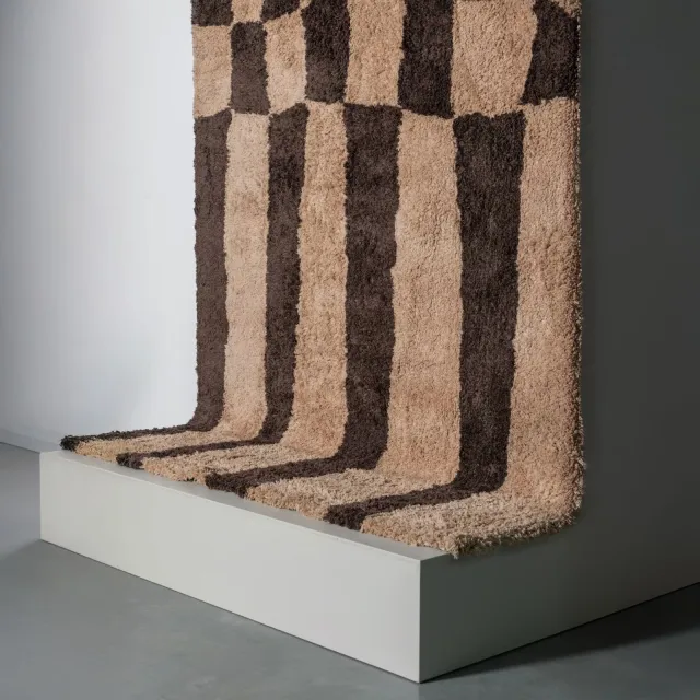 WOOOD Fafa vloerkleed beige bruin, foto 2