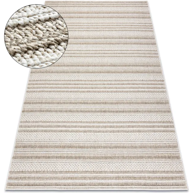 RUGSX Kleden Rugsx Tapijt JERSEY 19233 beige - Lijnen, structureel, 160x220 cm