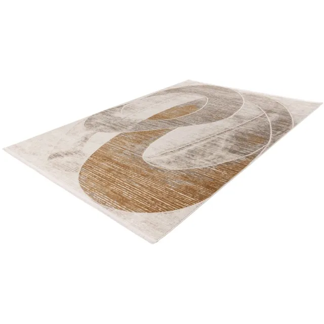 Batucci Modena Vloerkleed - Laagpolig - Modern Design - Zilver en Goud - Luxe uitstraling - Comfortabel en Duurzaam